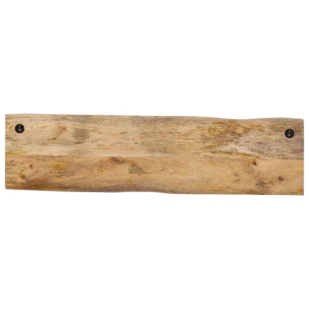 vidaXL Wall-mounted Coat Rack with 4 Hooks Solid Wood Mango 3