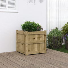 Garden Planters Solid Wood Pine Natural impregnated 1