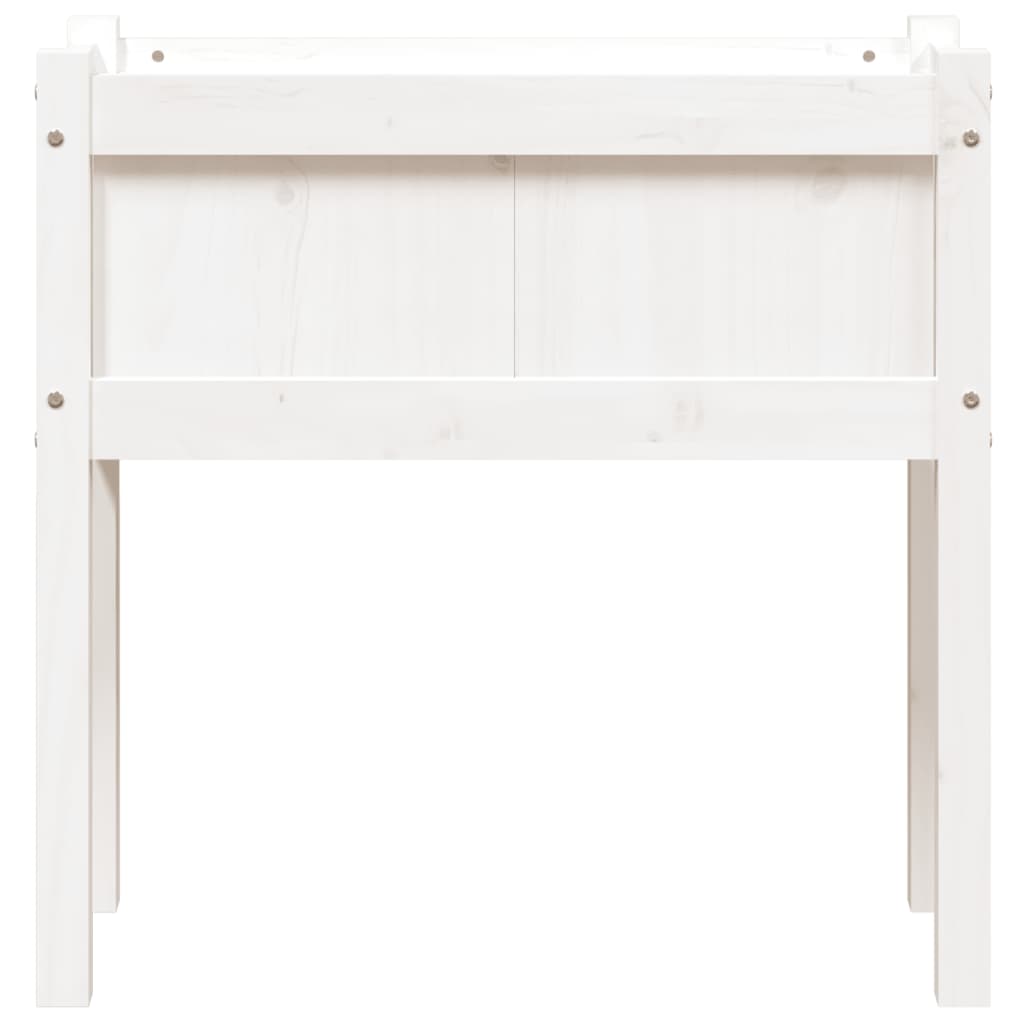 vidaXL Garden Planter with Legs White 70x31x70 cm Solid Wood Pine 5