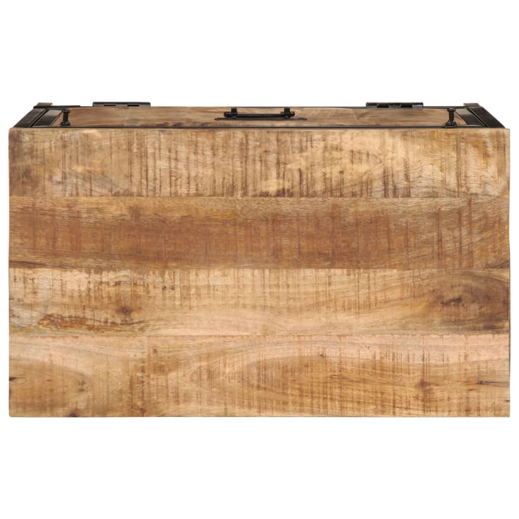 vidaXL Shoe Cabinet 60x35x53 cm Solid Rough Wood Mango 6