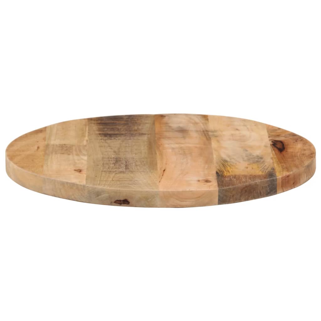 vidaXL Table Top Ø 50x3.8 cm Round Solid Wood Rough Mango 4