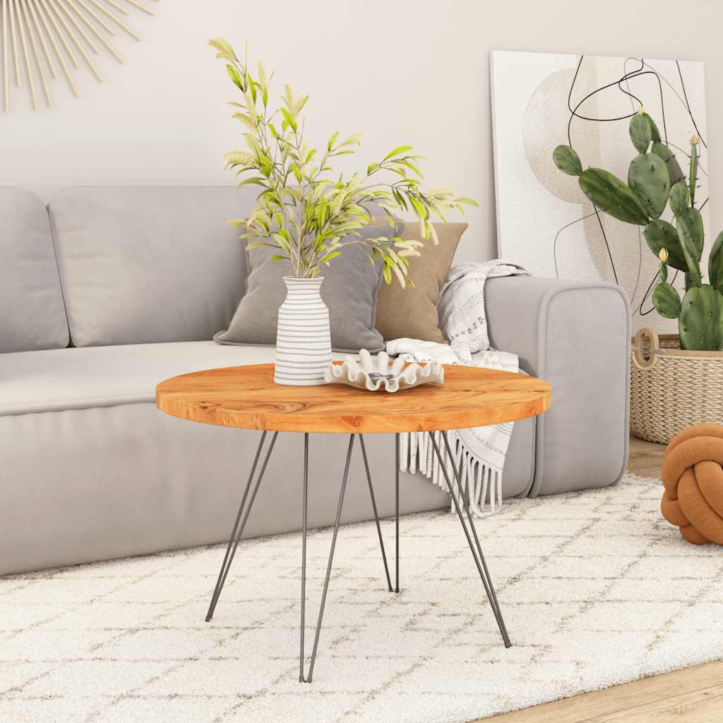 vidaXL Table Top Ø40x3.8 cm Round Solid Wood Acacia 2