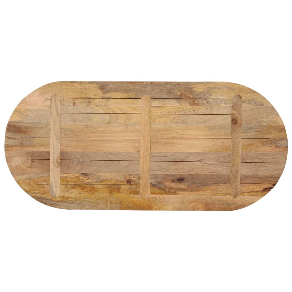 Table Top 120x60x2.5 cm Oval Solid Wood Mango Thickness 25 mm Mango wood(natural) 120 cm