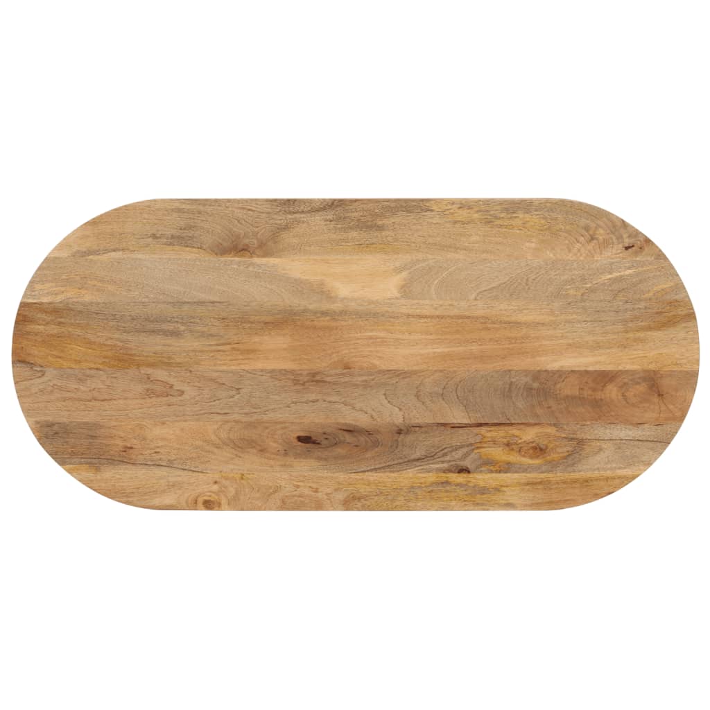 vidaXL Table Top 90x40x3.8 cm Oval Solid Wood Mango 1