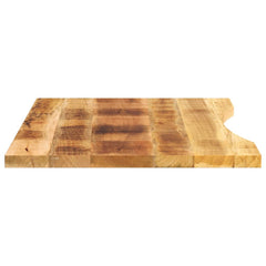 vidaXL Desk Top with Curve 90x50x2.5 cm Solid Wood Rough Mango 4