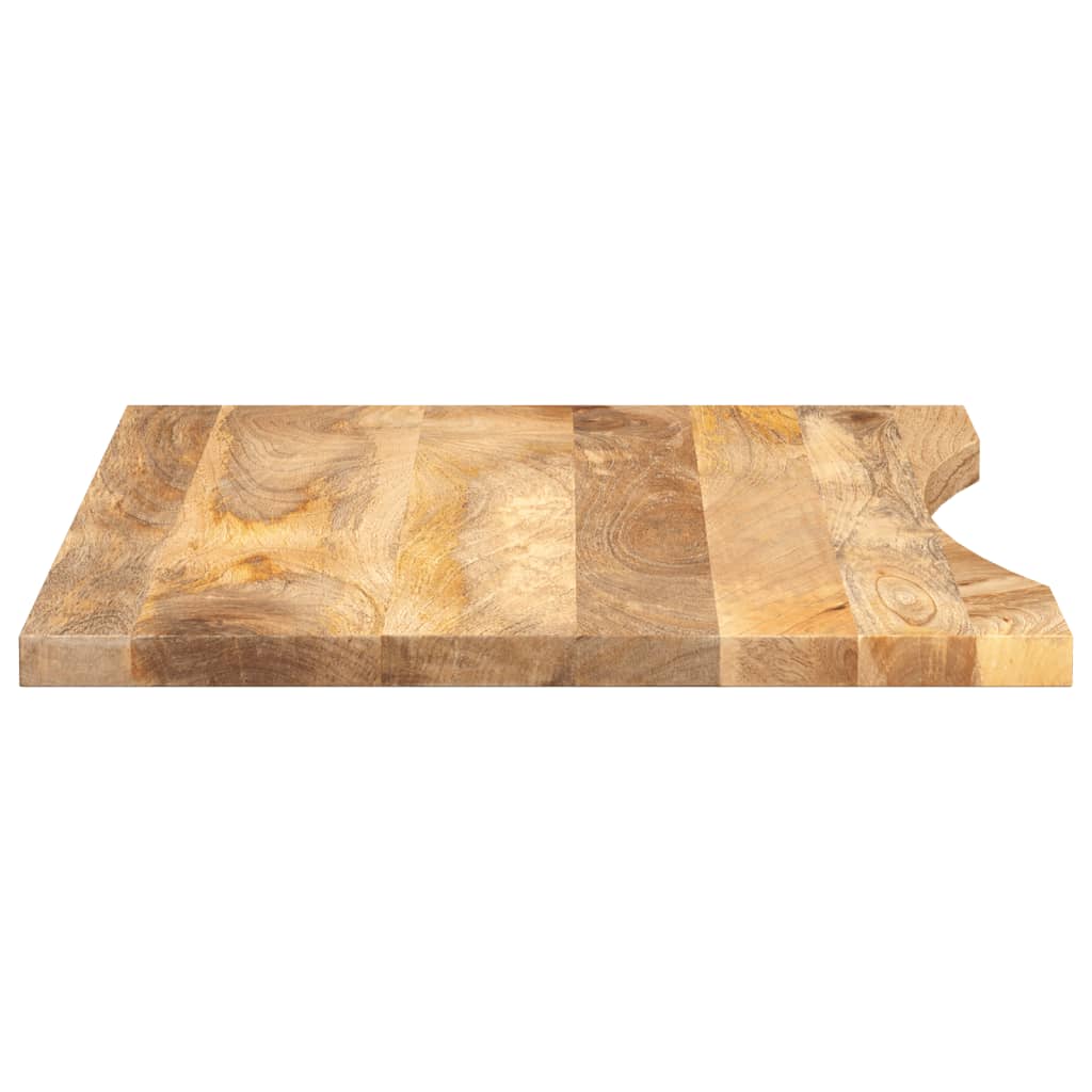 vidaXL Desk Top with Curve 90x50x2.5 cm Solid Wood Rough Mango 4