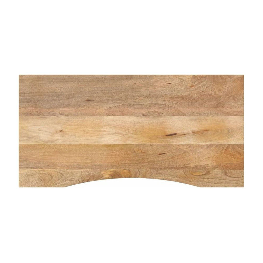 Desk Top with Curve Solid Wood Rough Mango