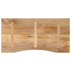 vidaXL Desk Top with Curve 110x50x2.5 cm Solid Wood Rough Mango 5