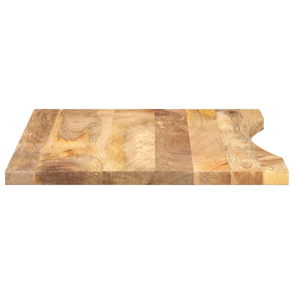 vidaXL Desk Top with Curve 80x60x2.5 cm Solid Wood Rough Mango 4