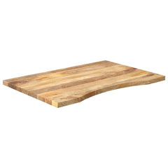 vidaXL Desk Top with Curve 90x60x2.5 cm Solid Wood Rough Mango 2