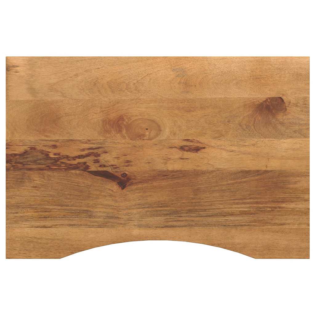 vidaXL Desk Top with Curve 80x50x2.5 cm Solid Wood Rough Mango 1