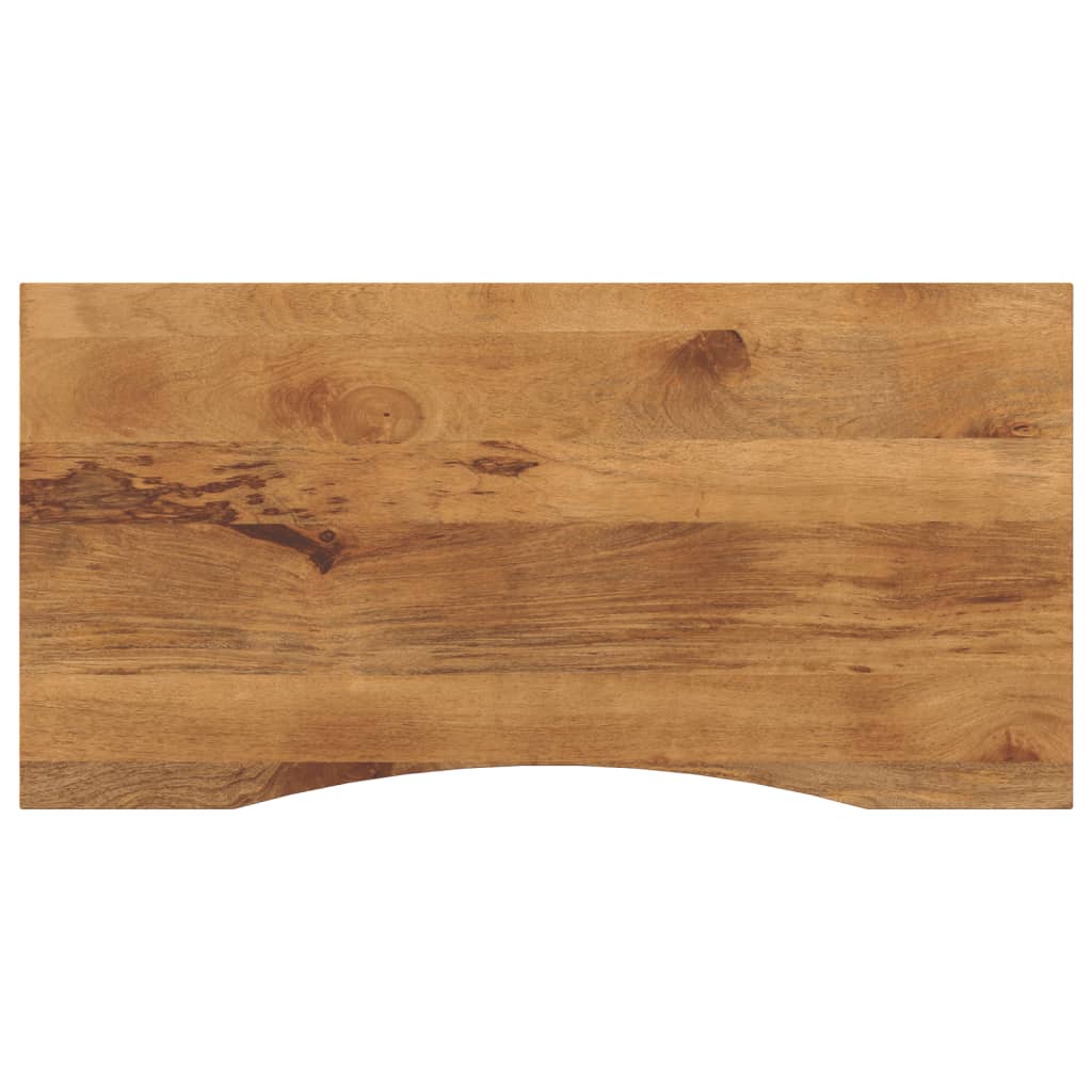 vidaXL Desk Top with Curve 140x50x2,5 cm Solid Wood Rough Mango 1
