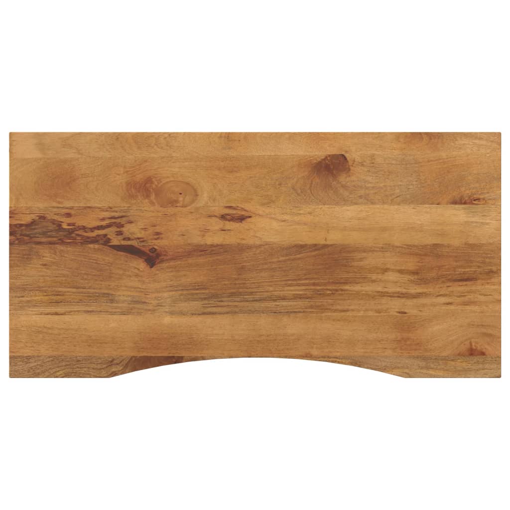 vidaXL Desk Top with Curve 110x60x2,5 cm Solid Wood Rough Mango 1