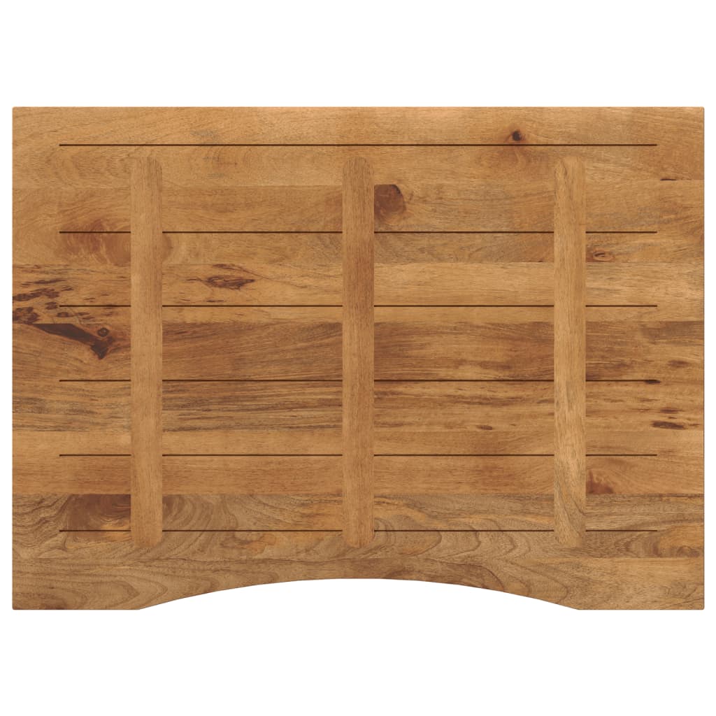 vidaXL Desk Top with Curve 100x80x2,5 cm Solid Wood Rough Mango 4