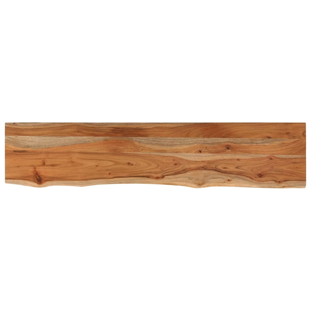 vidaXL Wall Shelf 100x20x2.5cm Rectangular Solid Wood Acacia Live Edge 2
