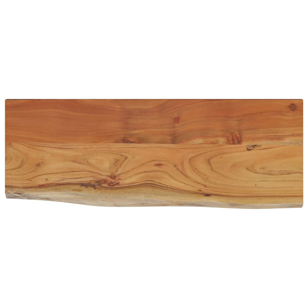 vidaXL Wall Shelf 80x30x2.5 cm Rectangular Solid Wood Acacia Live Edge 2