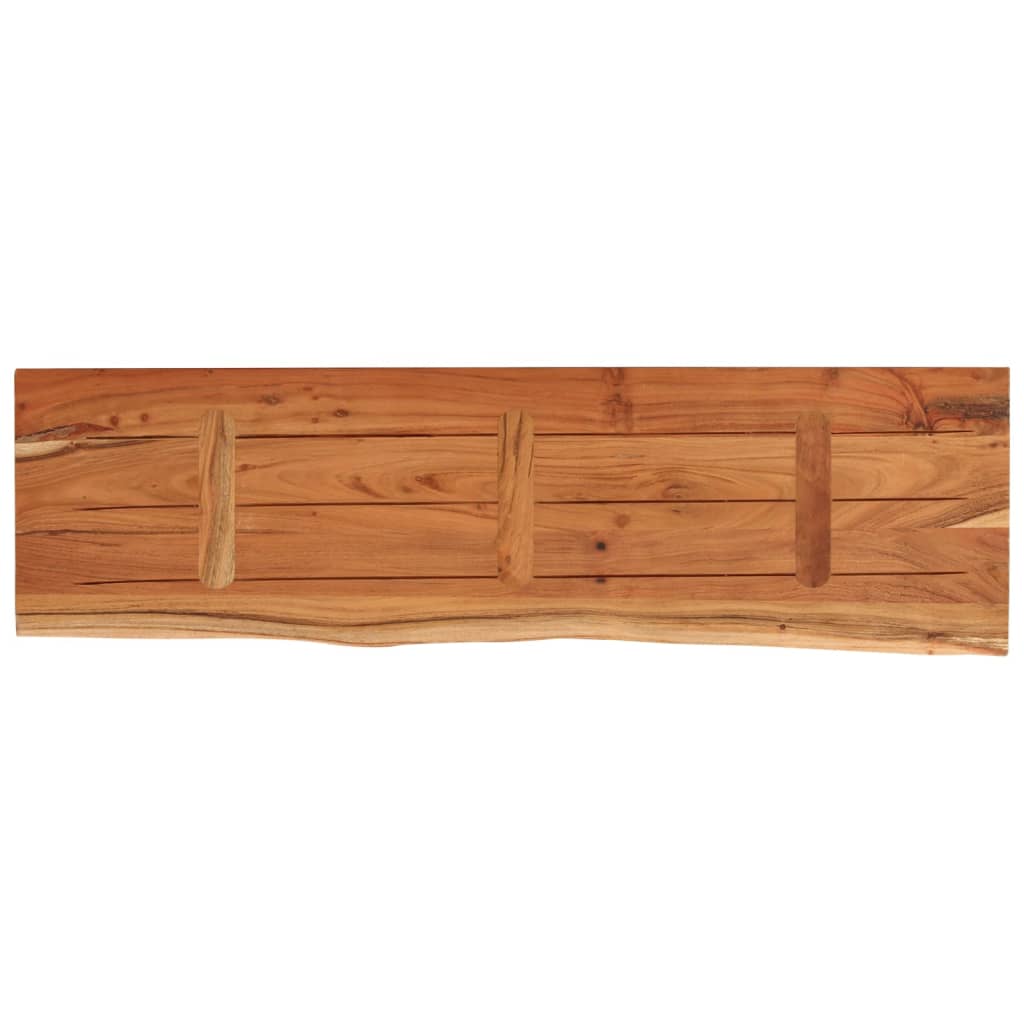 vidaXL Wall Shelf 90x30x2.5 cm Rectangular Solid Wood Acacia Live Edge 5