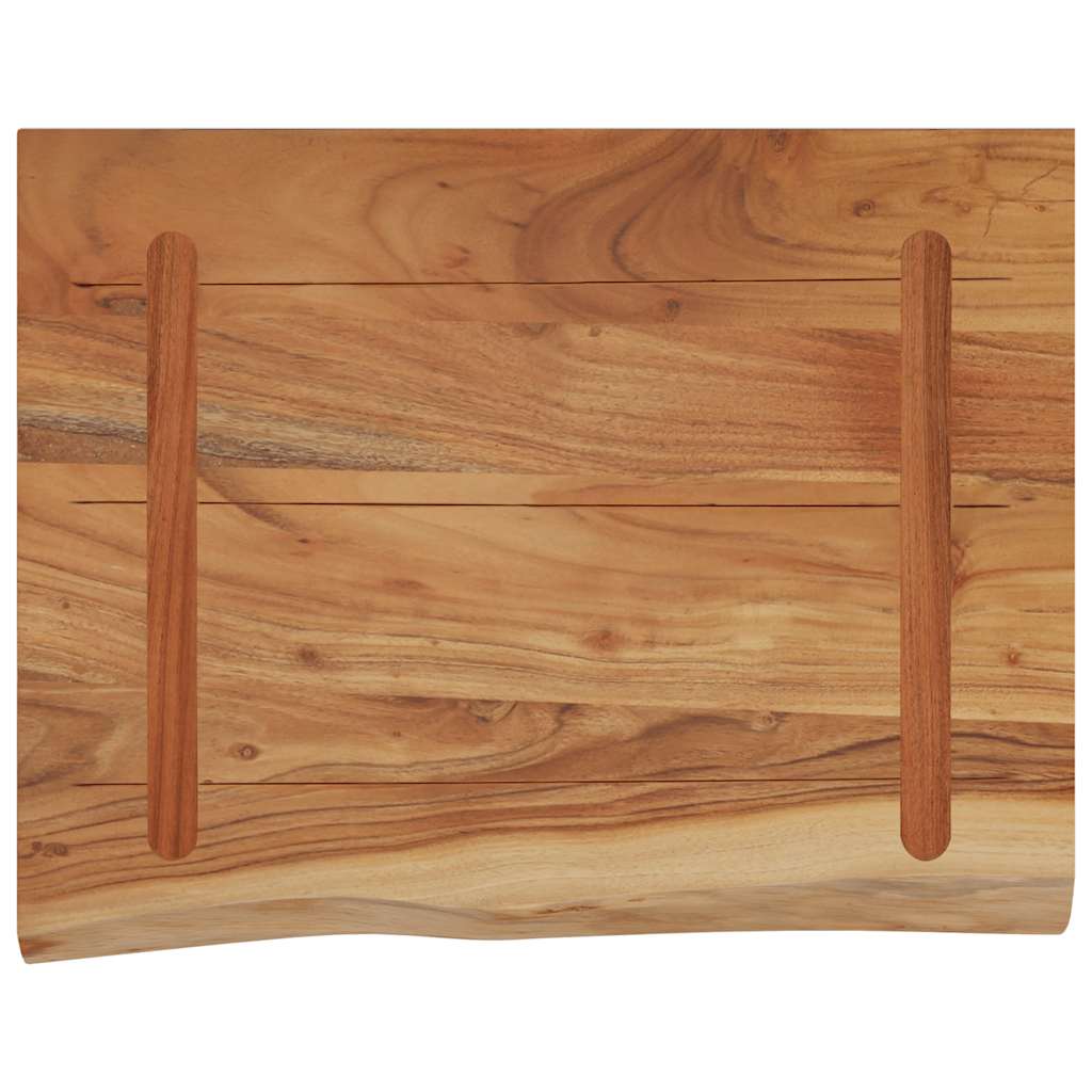 vidaXL Wall Shelf 50x40x2,5 cm Rectangular Solid Wood Acacia Live Edge 5