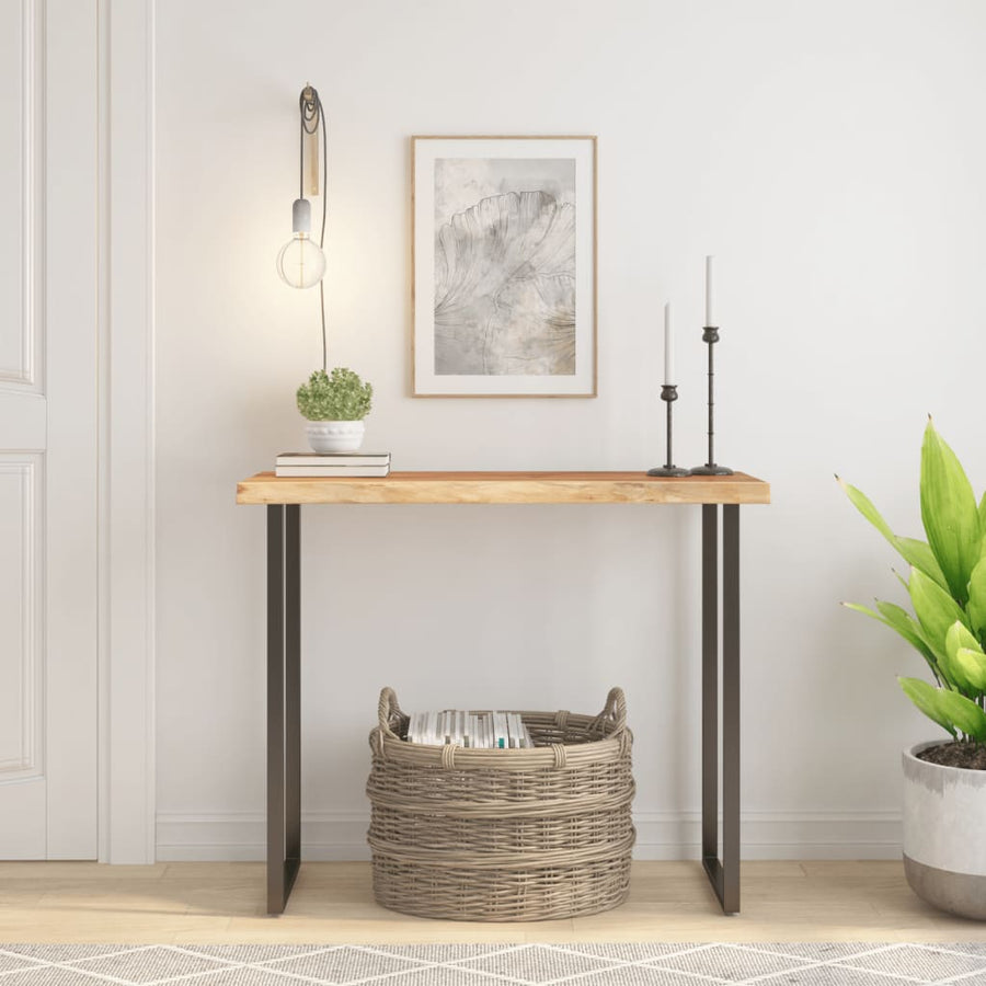 Table Top Rectangular Solid Wood Acacia Live Edge