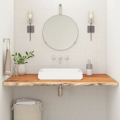Bathroom Countertop Square Solid Wood Acacia Natural