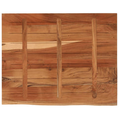 Desk Top 80x80x3.8 cm Square Solid Wood Acacia Live Edge Natural Solid Acacia Wood 90 cm