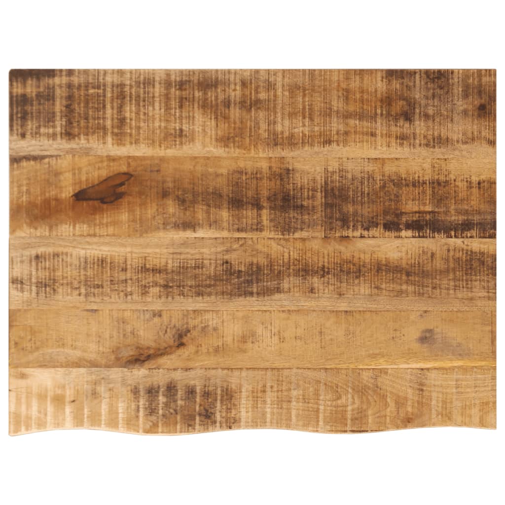 Table Top 60x60x2.5 cm Live Edge Solid Wood Rough Mango Natural Solid Rough Mango Wood 80 cm