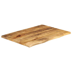 Table Top 60x60x2.5 cm Live Edge Solid Wood Rough Mango Natural Solid Rough Mango Wood 80 cm