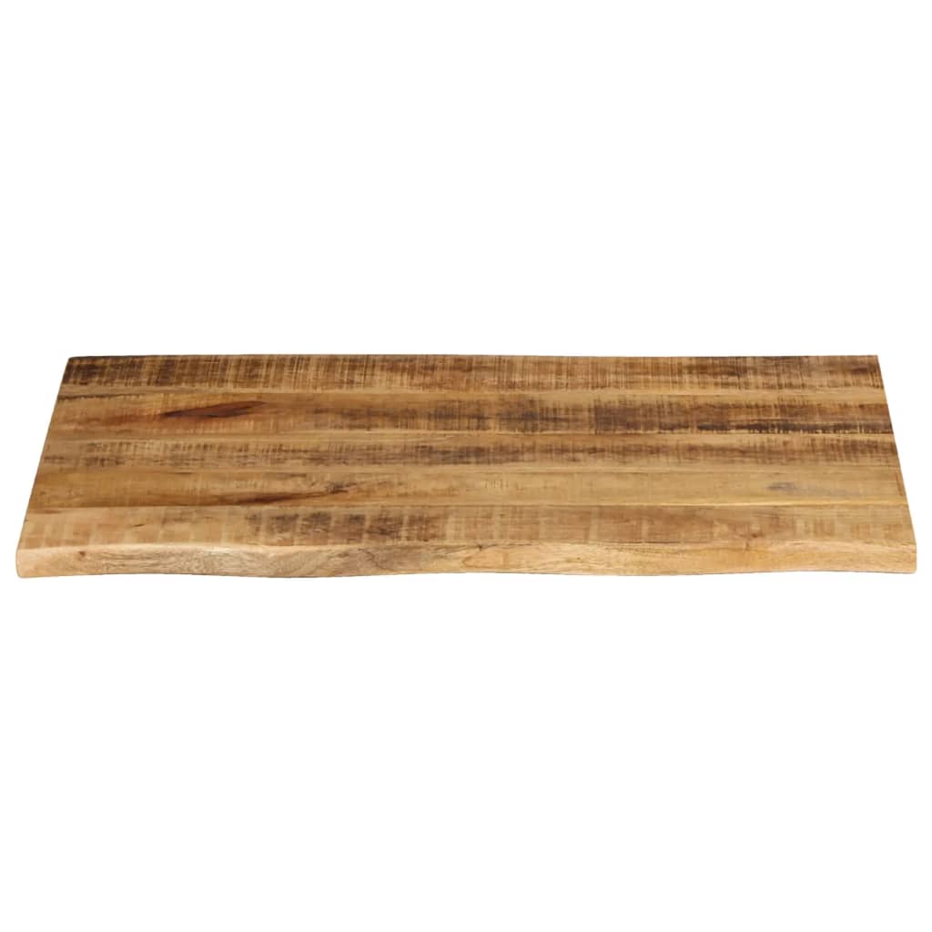 Table Top 60x60x2.5 cm Live Edge Solid Wood Rough Mango Natural Solid Rough Mango Wood 80 cm
