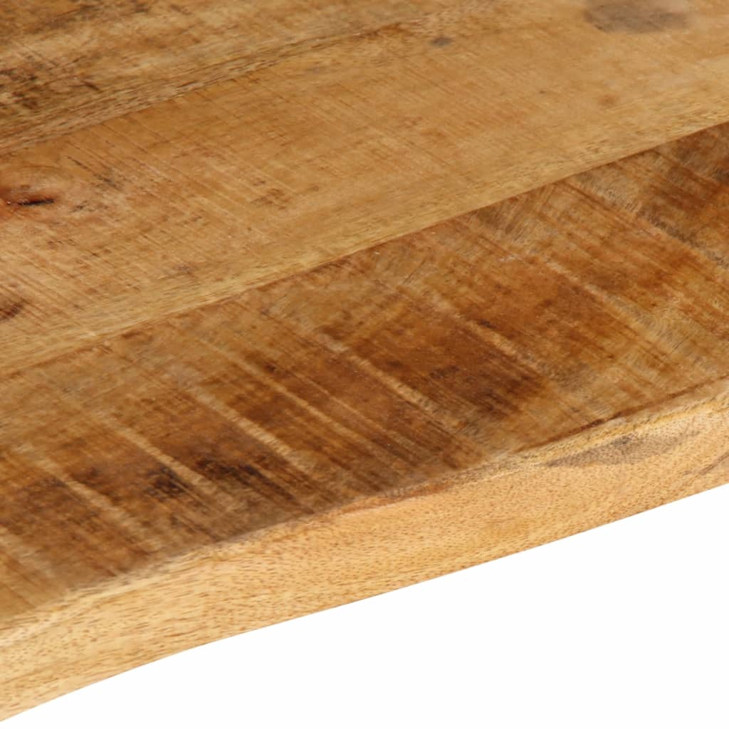 Table Top 60x60x2.5 cm Live Edge Solid Wood Rough Mango Natural Solid Rough Mango Wood 80 cm