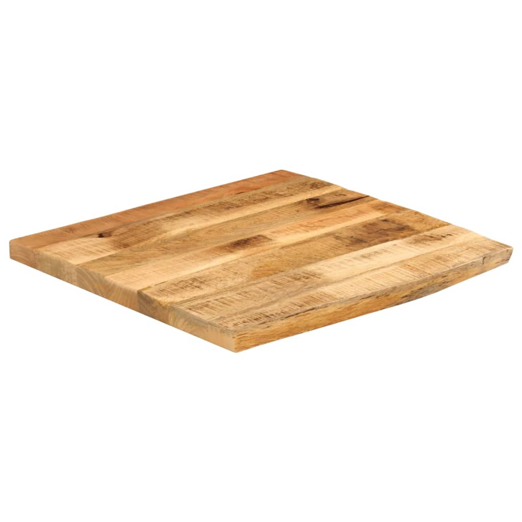 vidaXL Table Top 80x80x2.5 cm Live Edge Solid Wood Rough Mango 2
