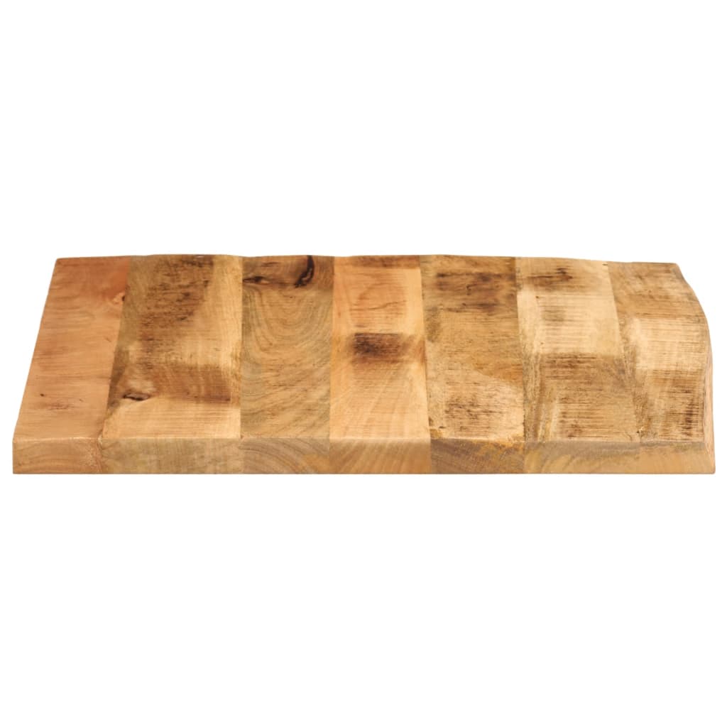 Table Top 80x80x2.5 cm Live Edge Solid Wood Rough Mango Natural Solid Rough Mango Wood 80 cm