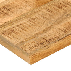 Table Top 80x80x2.5 cm Live Edge Solid Wood Rough Mango Natural Solid Rough Mango Wood 80 cm