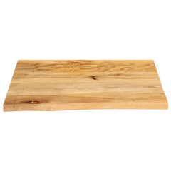 Table Top Live Edge 80x80x3.8 cm Solid Wood Mango Natural Solid Mango Wood 80 cm
