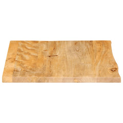 Table Top Live Edge 80x80x3.8 cm Solid Wood Mango Natural Solid Mango Wood 80 cm