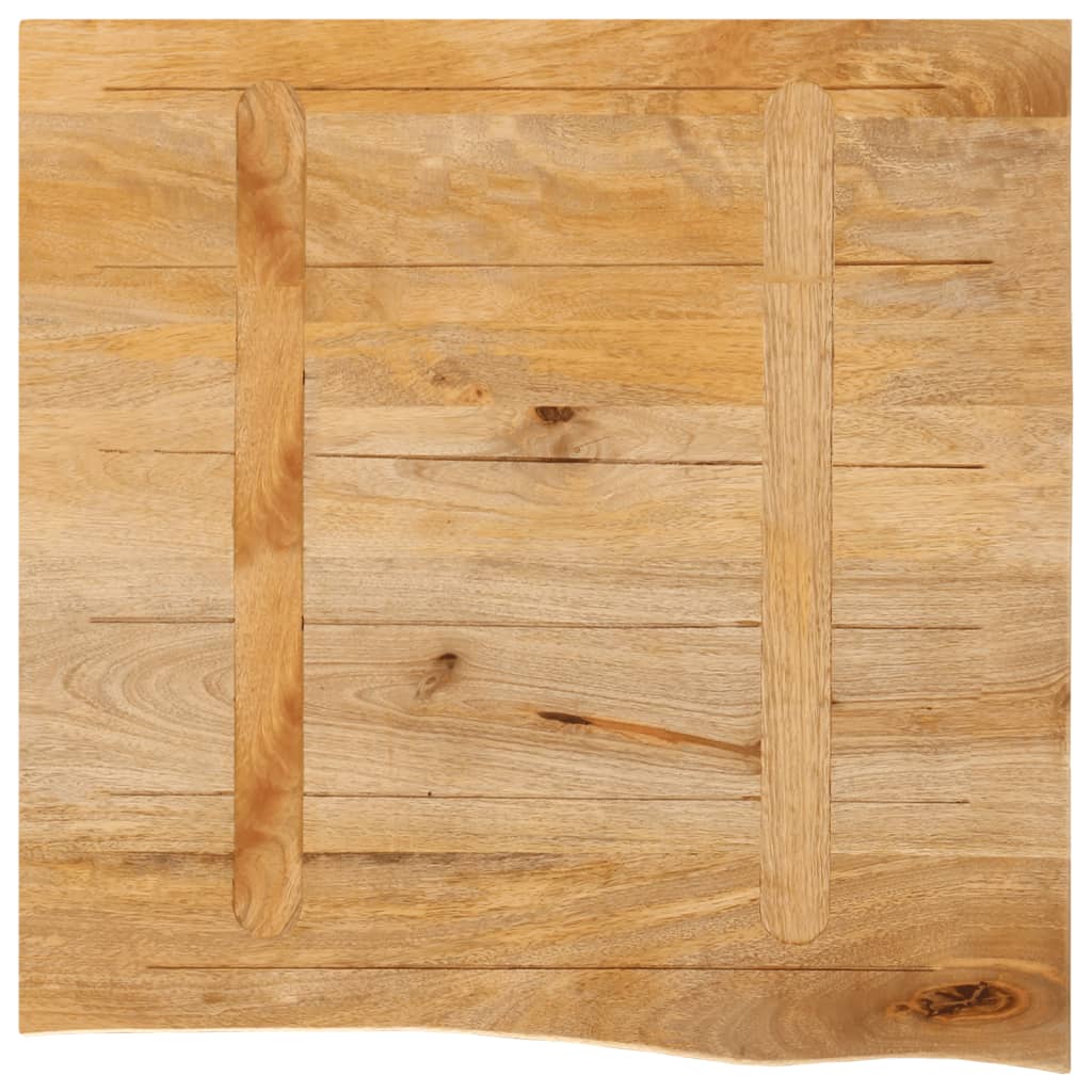 Table Top Live Edge 80x80x3.8 cm Solid Wood Mango Natural Solid Mango Wood 80 cm