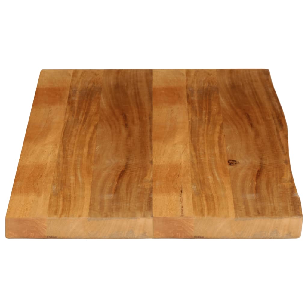 Table Top Live Edge 60x60x2.5 cm Solid Wood Mango Oak Finished 100 cm
