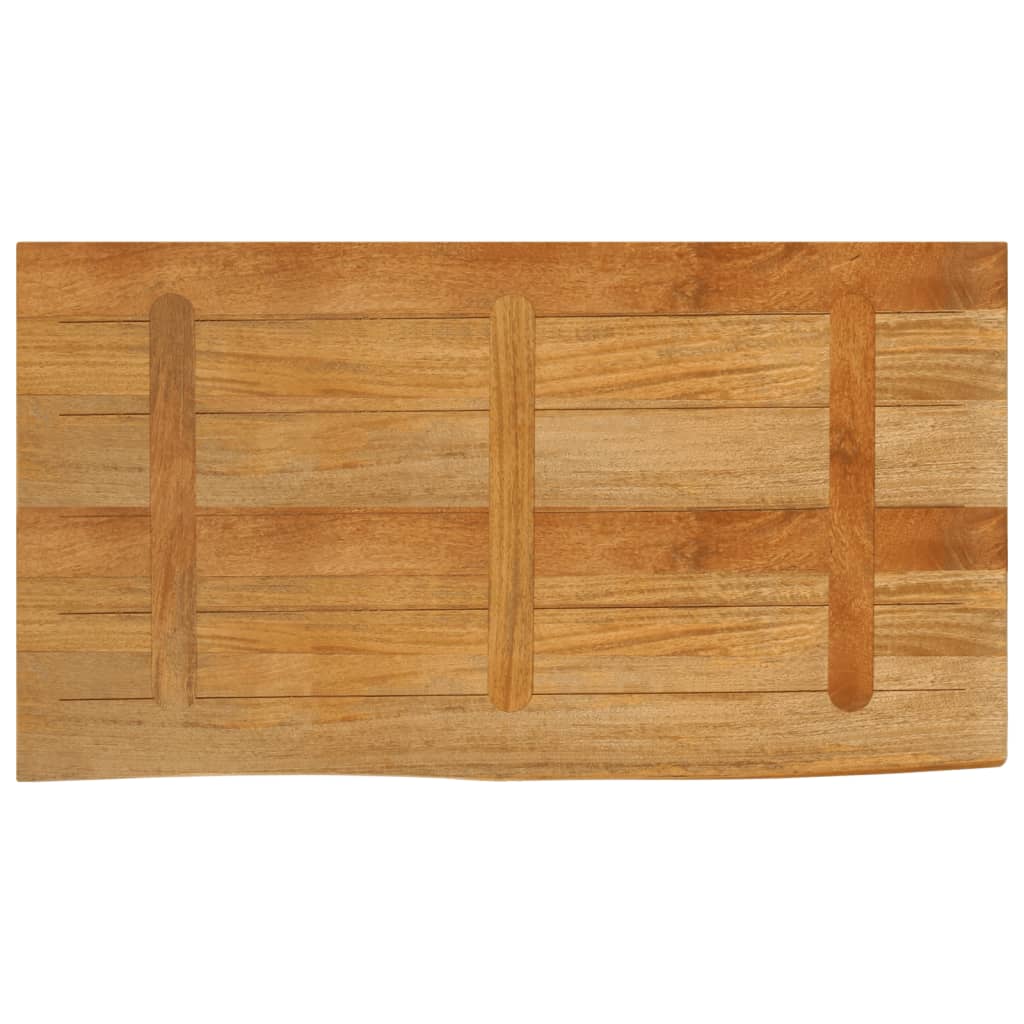 Table Top Live Edge 60x60x2.5 cm Solid Wood Mango Oak Finished 100 cm