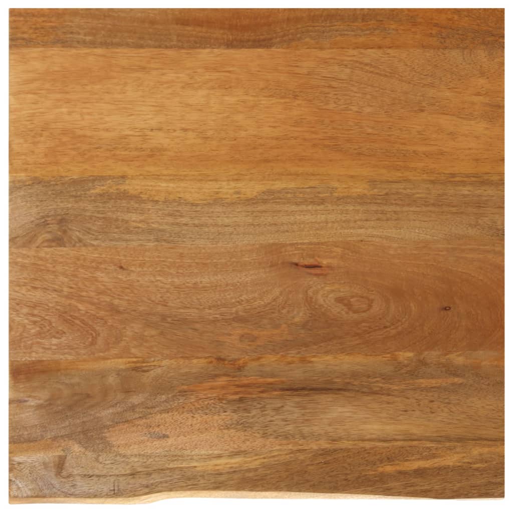 Table Top Live Edge 80x80x2.5 cm Solid Wood Mango Oak Finished 80 cm