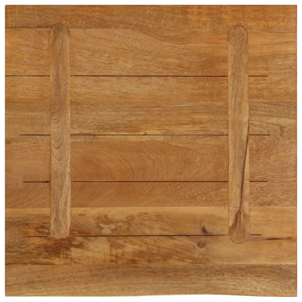 Table Top Live Edge 80x80x2.5 cm Solid Wood Mango Oak Finished 80 cm