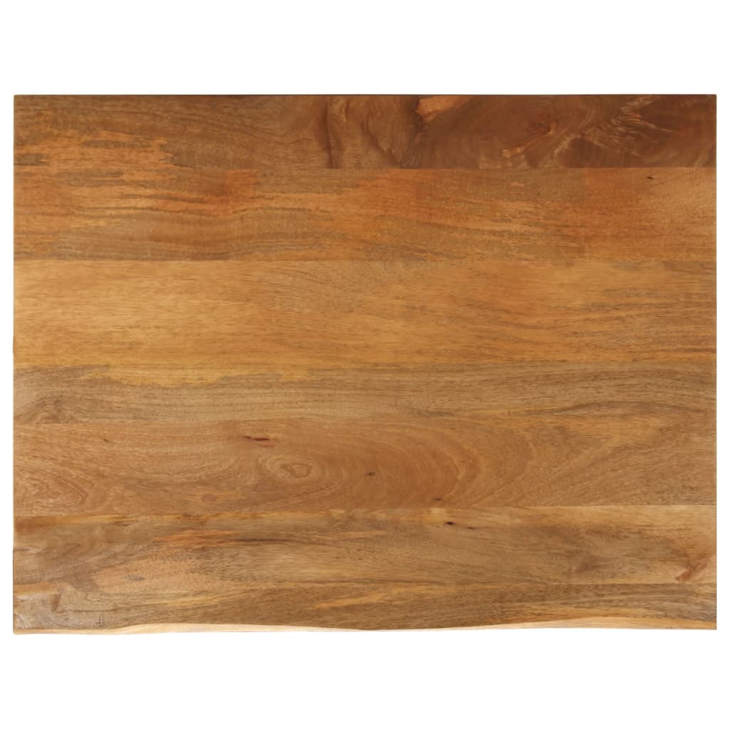 Table Top Live Edge 80x80x2.5 cm Solid Wood Mango Oak Finished 100 cm