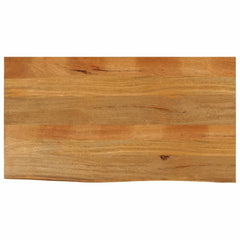 Table Top Live Edge 60x60x3.8 cm Solid Wood Mango Oak Finished 100 cm