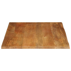 Table Top Live Edge 80x80x3.8 cm Solid Wood Mango Oak Finished 100 cm