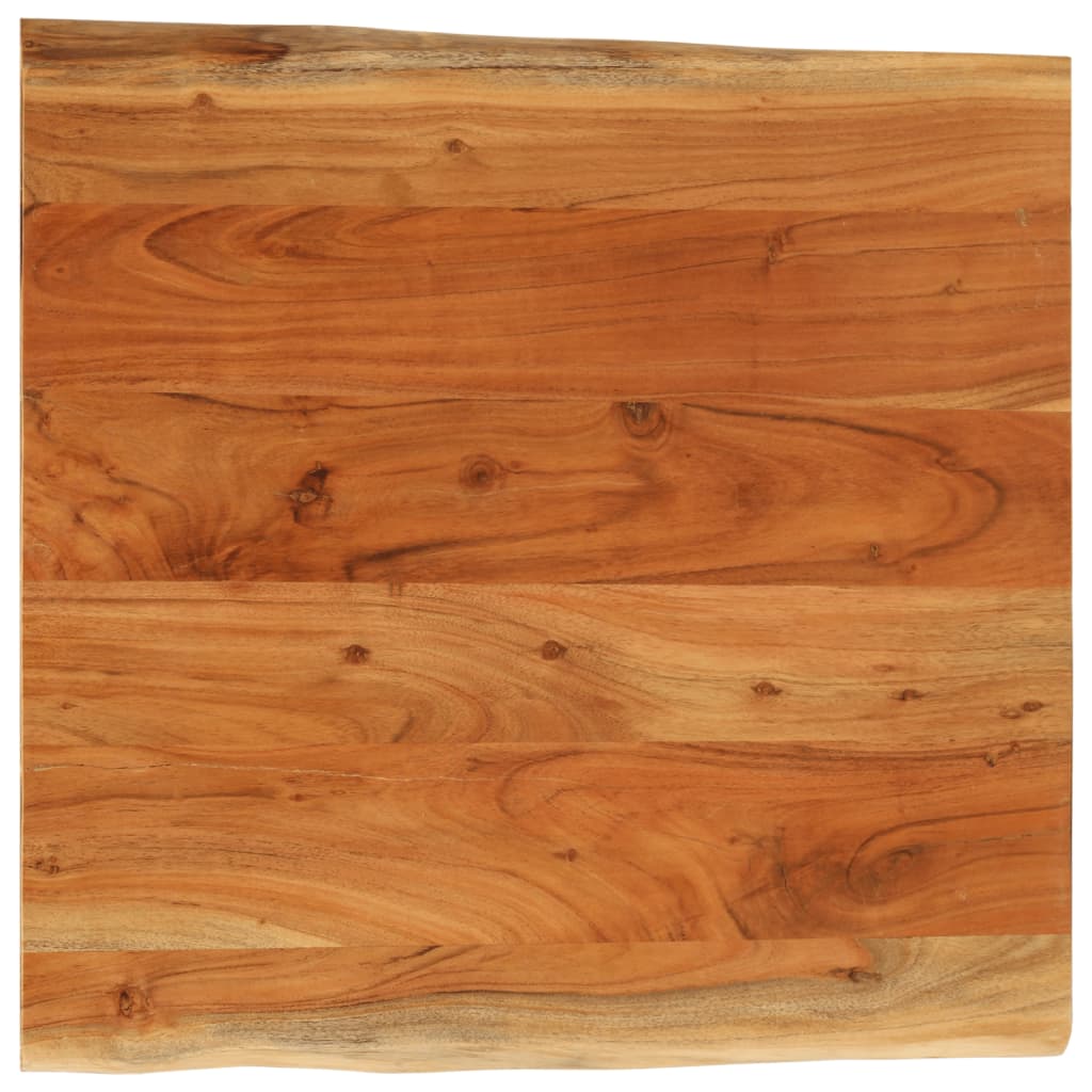 Table Top 60x60x3.8 cm Square Solid Wood Acacia Live Edge Thickness 38 mm Acacia wood(natural) 60 cm