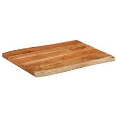 vidaXL Table Top 70x60x3.8 cm Rectangular Solid Wood Acacia Live Edge 2