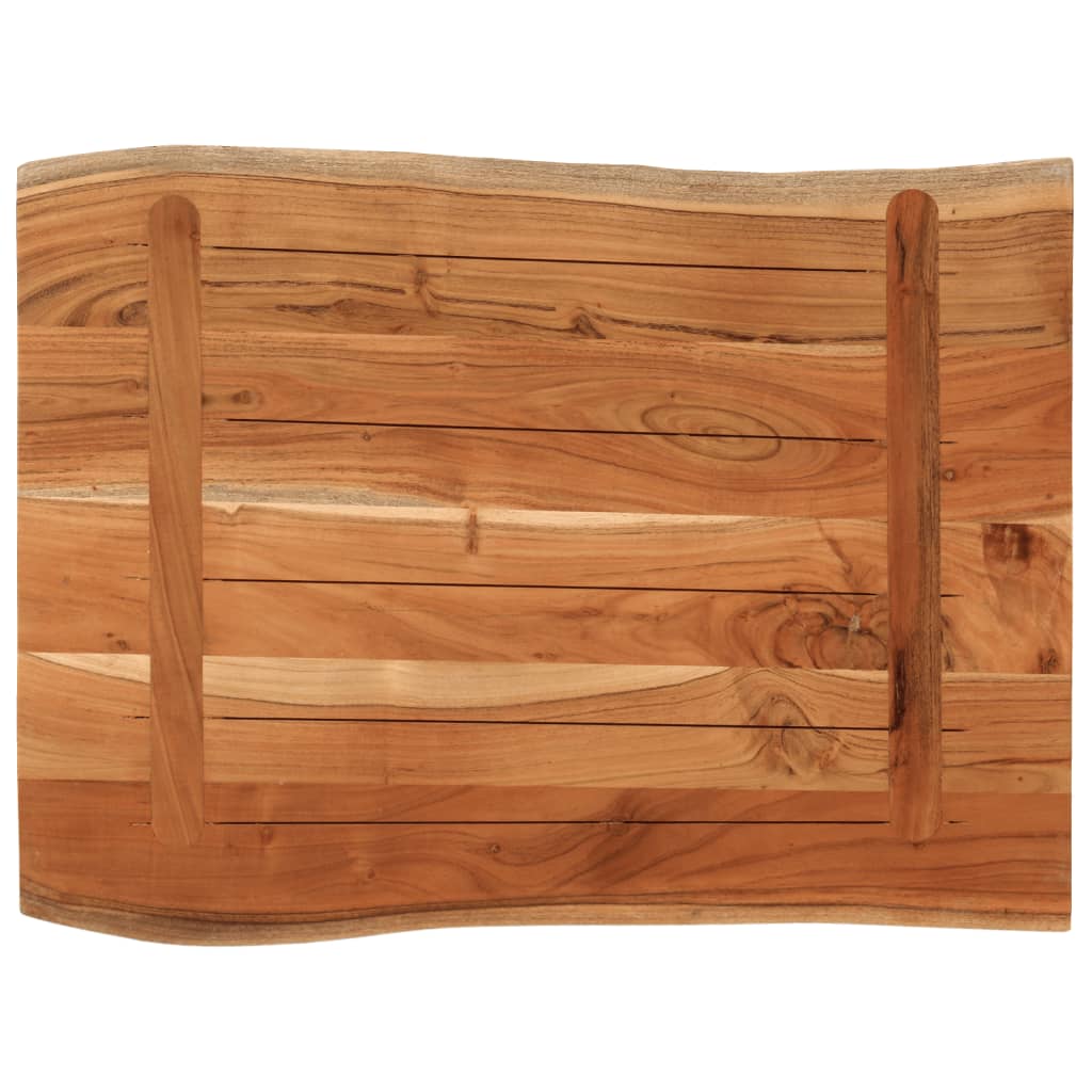 vidaXL Table Top 70x60x3.8 cm Rectangular Solid Wood Acacia Live Edge 5