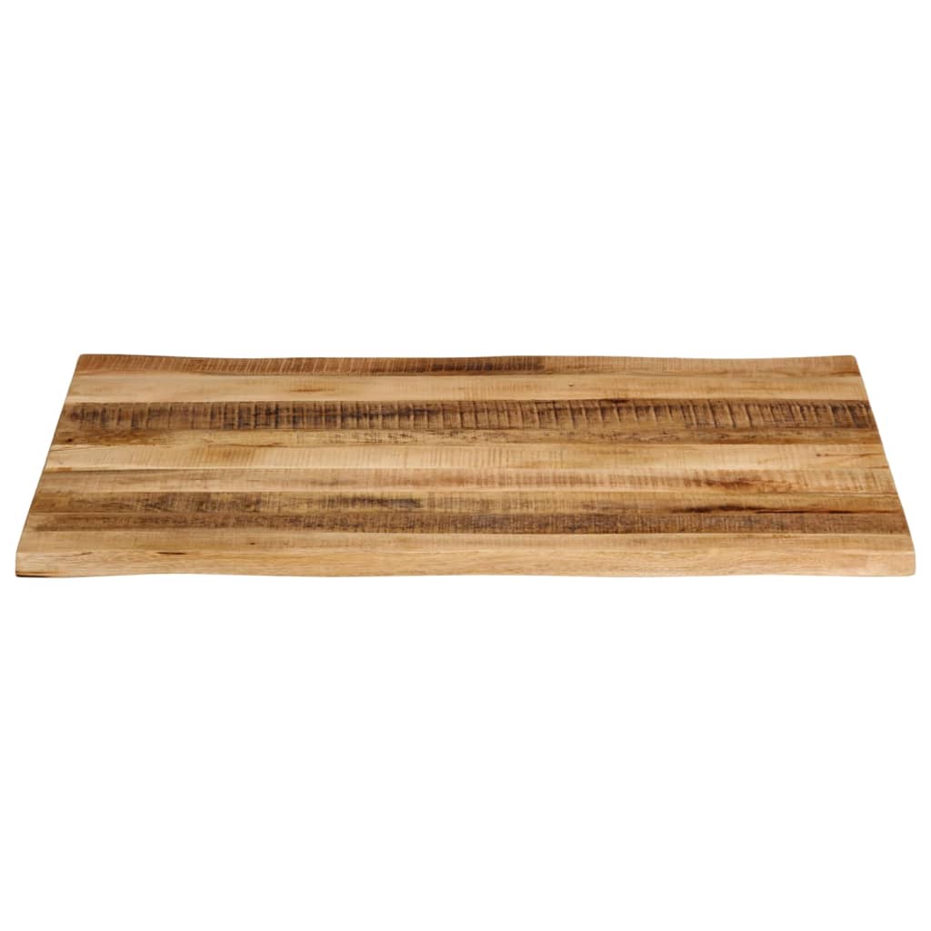 Table Top 80x80x2.5 cm Live Edge Solid Wood Mango Thickness 25 mm Rough mango wood(natural) 100 cm