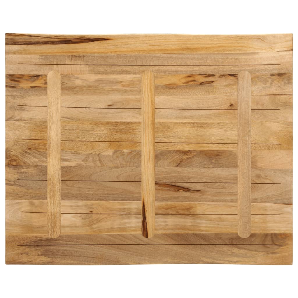 Table Top 80x80x2.5 cm Live Edge Solid Wood Mango Thickness 25 mm Rough mango wood(natural) 100 cm