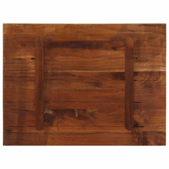 Table Top 50x50x3.8 cm Square Solid Wood Reclaimed Thickness 38 mm Reclaimed wood(multicolour) 70 cm