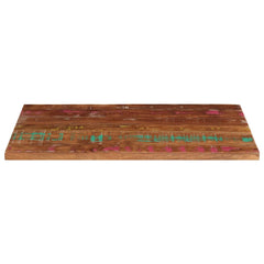 Table Top 60x60x3.8 cm Square Solid Wood Reclaimed Thickness 38 mm Reclaimed wood(multicolour) 100 cm