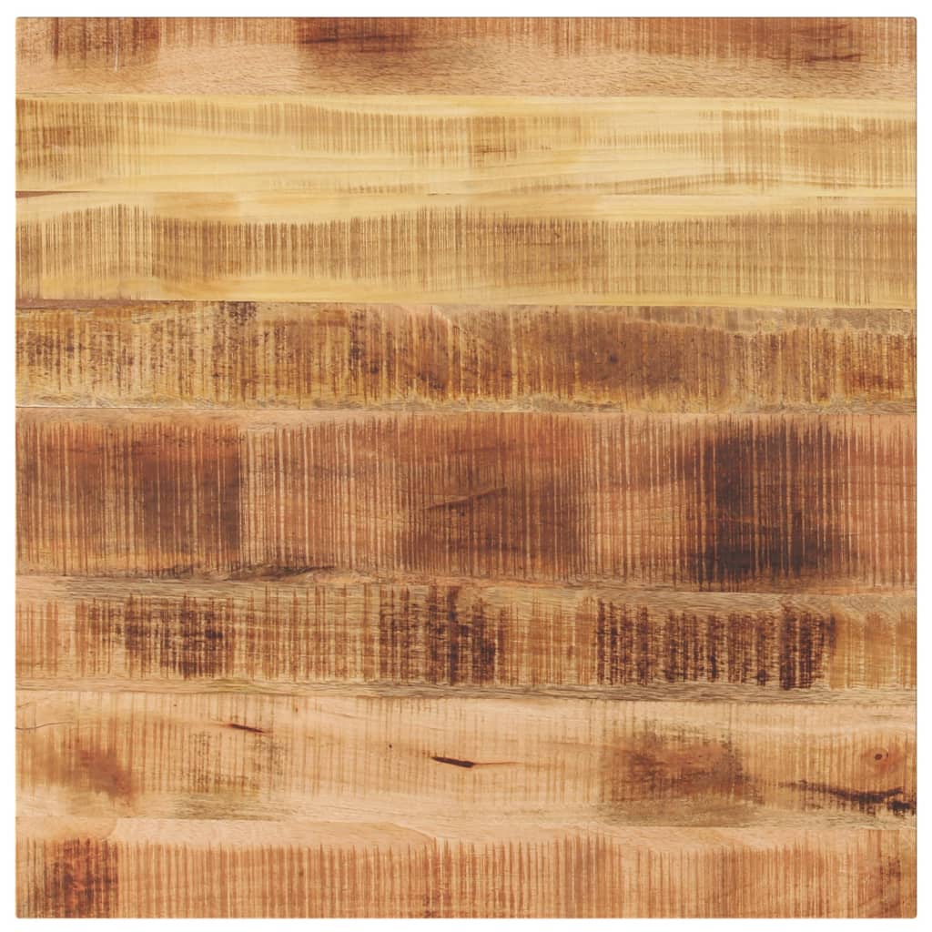 Table Top 70x70x3.8 cm Square Solid Wood Rough Mango Thickness 38 mm Rough Mango wood(natural) 70 cm